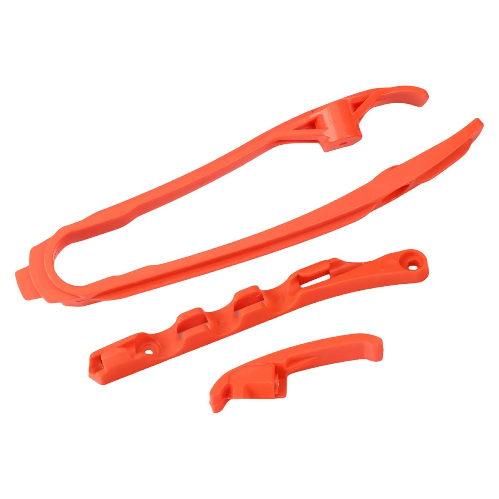 Kauwyehd Orange Flat Fork Kit Chain Puller Tensioner Adjuster Fit For Swingarm Chain Slider Kit Guard Guide Brake Hose Clamp(Orange Flat Fork Kit)