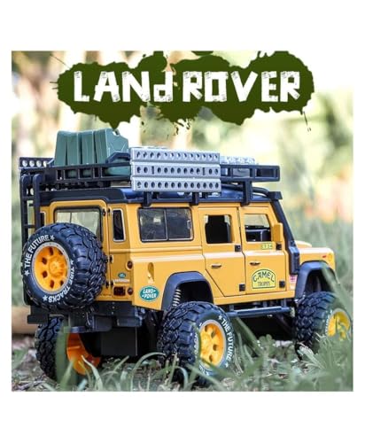 Image of 1:24 Camel Trophy Defender Die-Cast Model Car - Alloy Off-Road SUV Toy with 6 Openable Doors, Pull-Back Action & Detailed Interior [ Colour As Per Stock ]