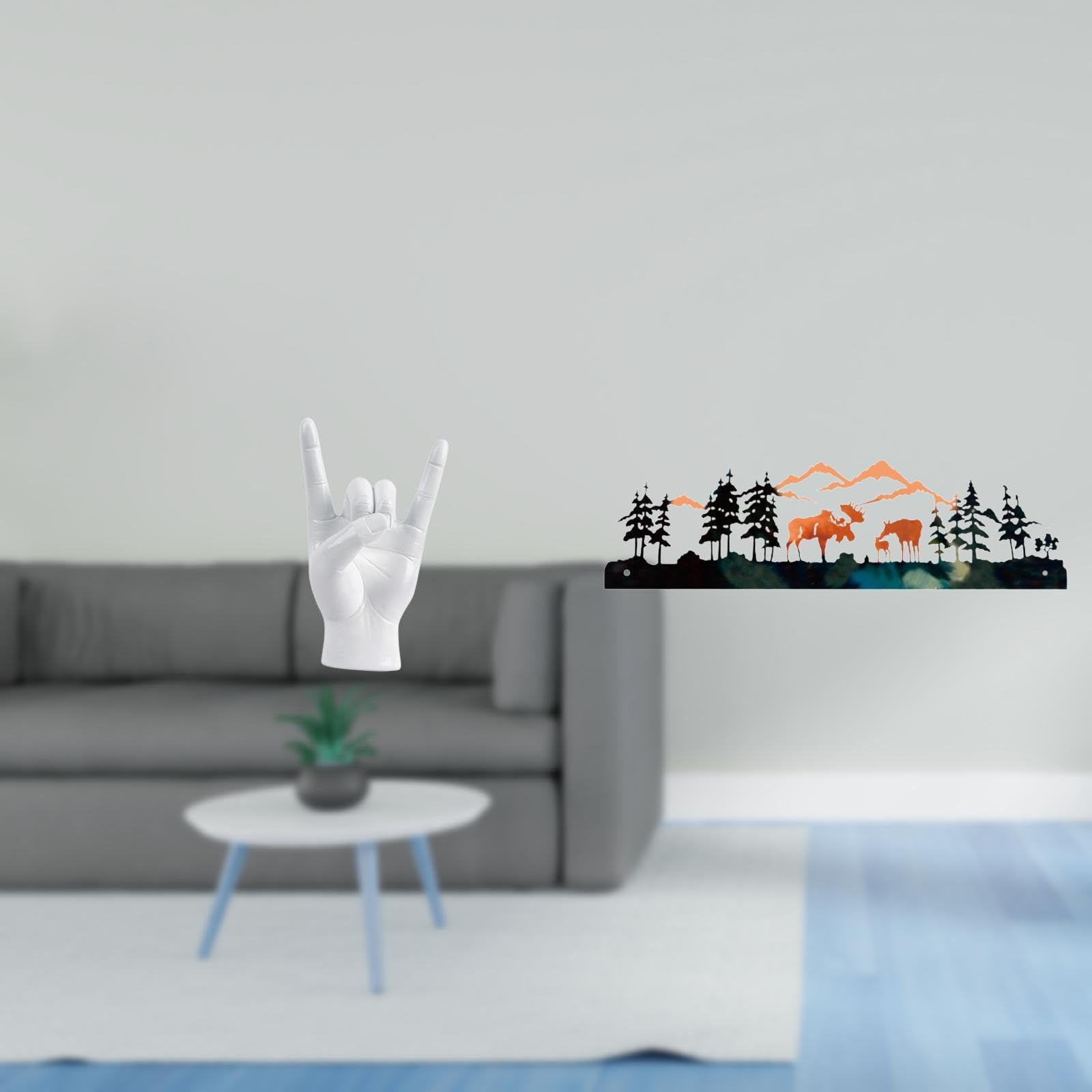 Enakshi® Creative Deer Hand Gesture Sculpture for Apartment Bedroom Restaurant Garden Fence Outdoor Indoor Porch Decorative Wall Decor|Home & Garden | Home Decor | Figurines-image-49