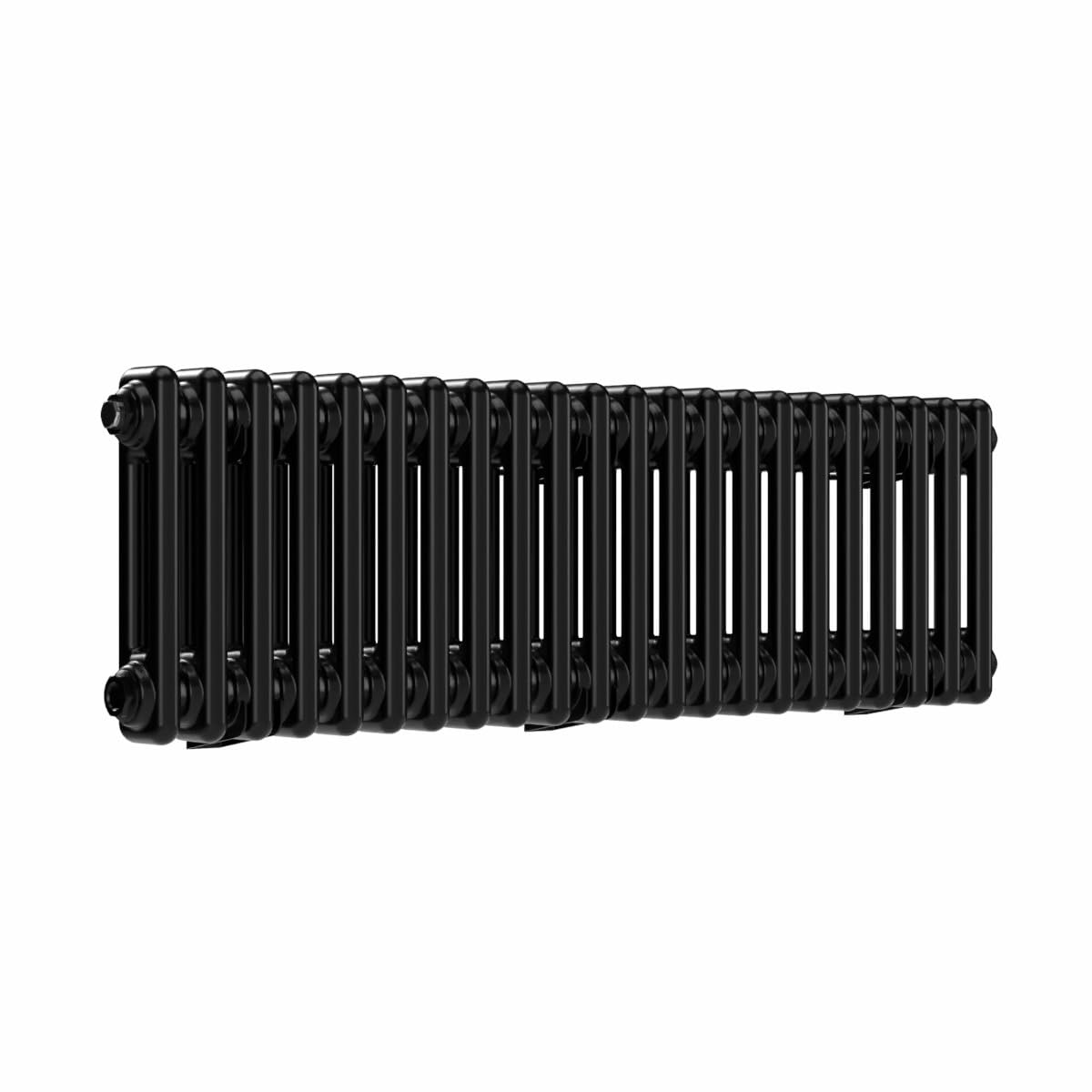 B&Q -  Horizontal 2 Column Radiator Black 300 mm X 1010 mm Lux 2Col-300-1010.