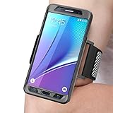 Samsung Galaxy Note 5 Case, SUPCASE Easy Fitting Sport Running Armband for Galaxy Note 5 (2015 Release) with Premium Flexible Case Combo (Black)