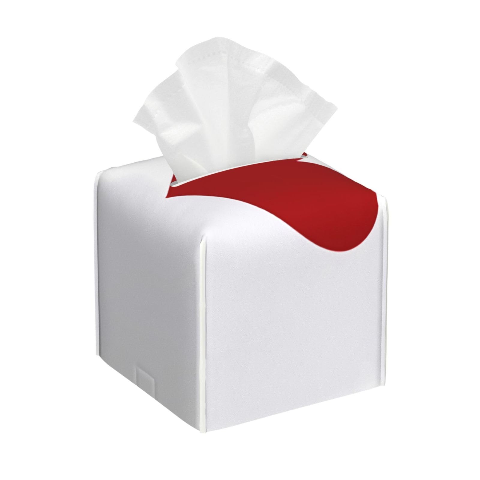 Aces of Hearts Square Tissue Box Cover with Modern and Stylish Bottom Tissue Box Storage Space