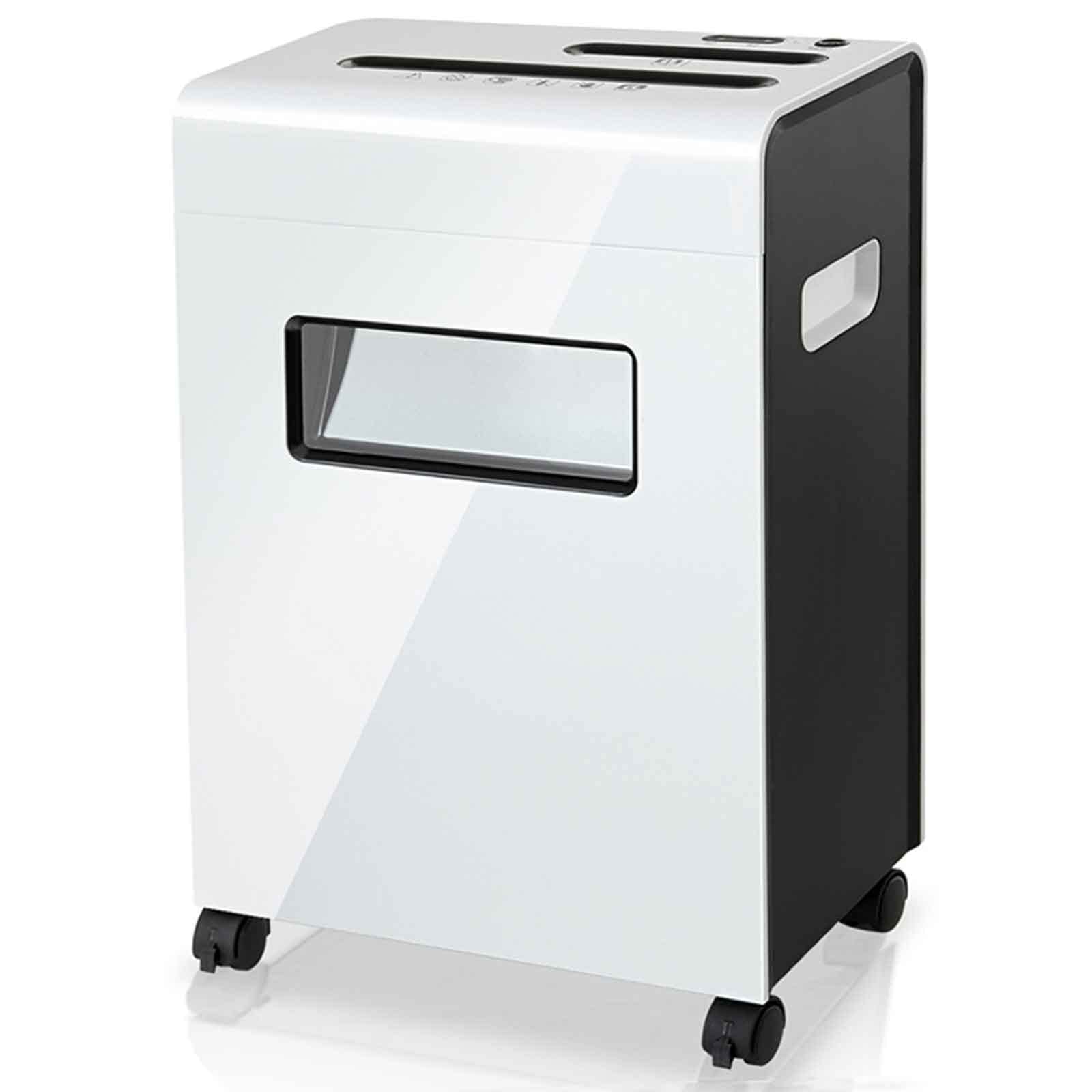 Distruggidocumenti Commerciale ad Alta Sicurezza da 8 Fogli 4x25mm Distruggidocumenti Portatile per Documenti d'ufficio, riservatezza a 4 Livelli, 10 Minuti di Lavoro Continuo, Supporto per Carte TR
