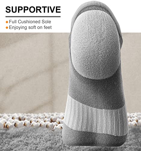 Image of BULLIANT Socks For Women 6Pairs-Womens Athletic Ankle Socks No Show Cushioned for Walking Running-Compression Arch Support