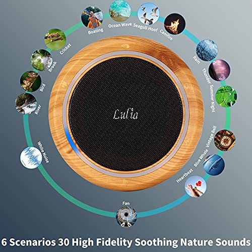 White-Noise-Machine-Sleep-Sound-Machine-with-Breathing-Light-for-Adult-Baby-Kids-30-Soothing-Natural-Sounds-35-Volume-Levels-Timer-and-Memory-Feature-Portable-Therapy-for-Home-and-Office-Privacy