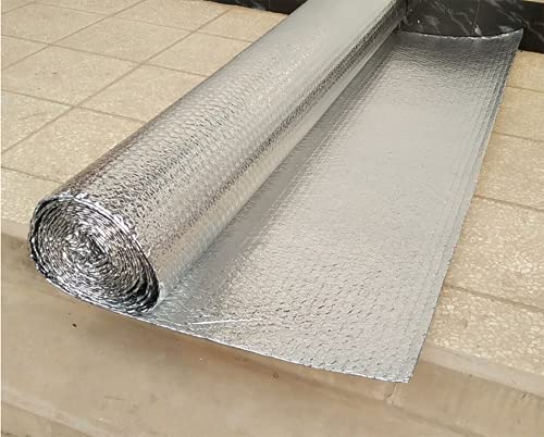 Rollo de lámina aislante de burbujas de aluminio autoadhesiva para aislar viviendas y techos