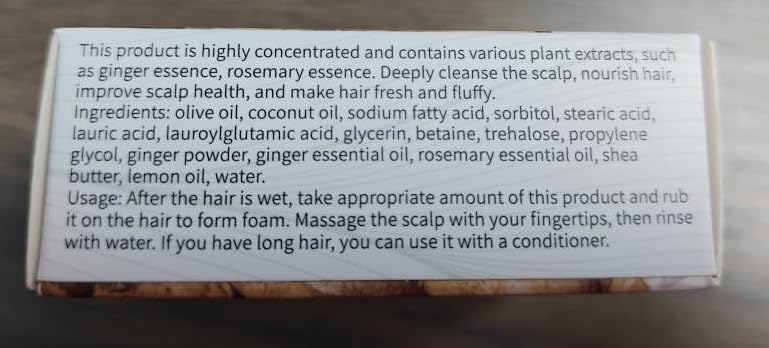 Miniatura 7 de Barra de champú para el crecimiento del cabello, limpieza profunda del cuero cabelludo, masaje para el crecimiento del cabello, barra de champú