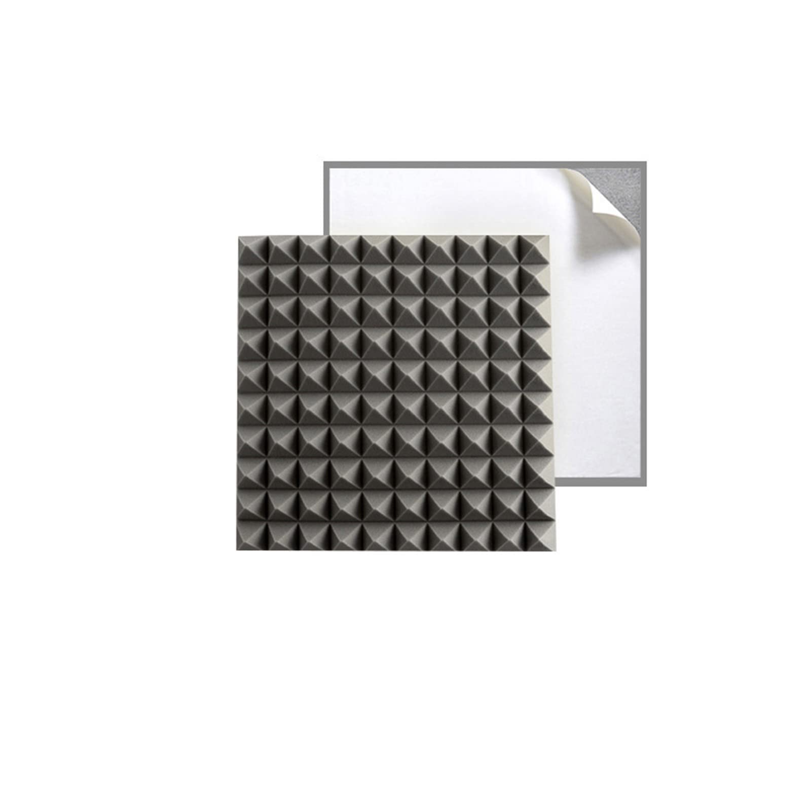 Schiuma per Trattamento Acustico, Pannelli in Schiuma fonoassorbente autoadesivi, Pannelli fonoassorbenti ad Alta densità per Sala Giochi in Studio,Grigio 50 * 50 * 5CM