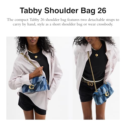 Coach Tabby Shoulder Bag 26 Patchwork, B4/Denim Multi2