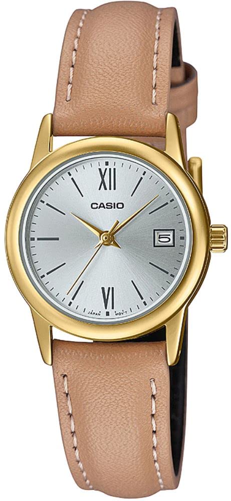 Casio Orologio, Marrone/Argento, Cinturino