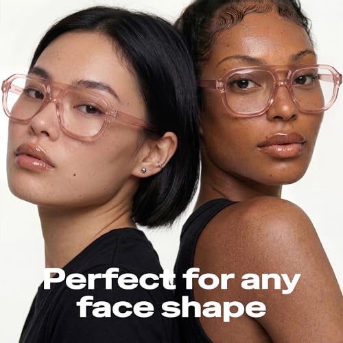 Image of livho Retro Aviator Blue Light Blocking Glasses for Women Men with Soft Case, Trendy Rectangle Computer Eyeglasses