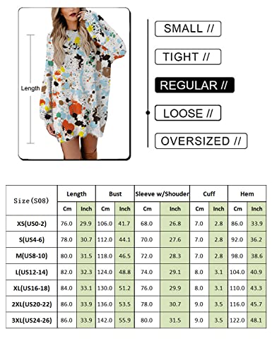 Yesno Sweater Dress For Women Oversized Graphic Lantern Long Sleeve Knit Pullover Sweater Mini Dresses Xl S08 Cr125 #TOP4