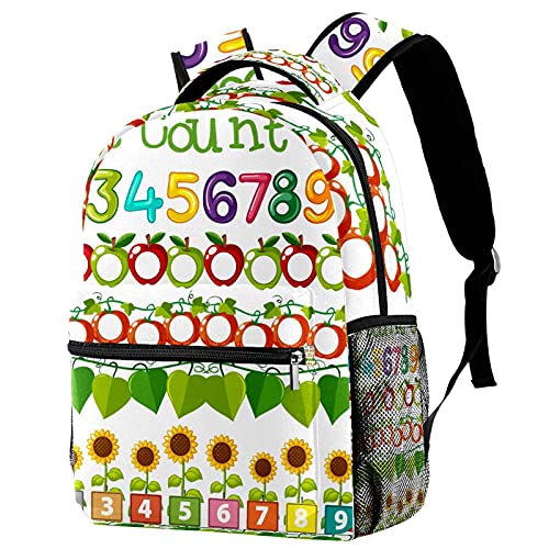 Sac à dos d'école mixte style décontracté multicolore avec motif lapin
