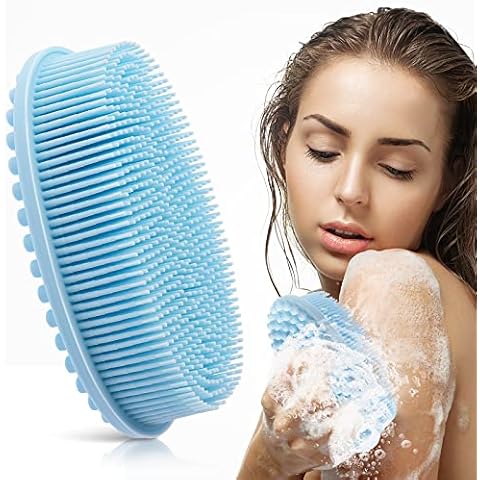 Silikon Badebürste, weicher Körperwäscher, Peeling Duschbürste Cover