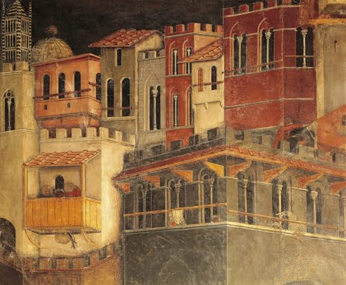 Tableaux peinture sur toile Lorenzetti 60x90cm pour habiller un mur vide de chambre à coucher