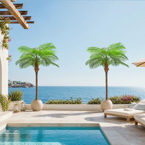 Image of Artificial Palm Trees for Outdoors,6ft Tall Fake Plant for Indoor /Outdoor