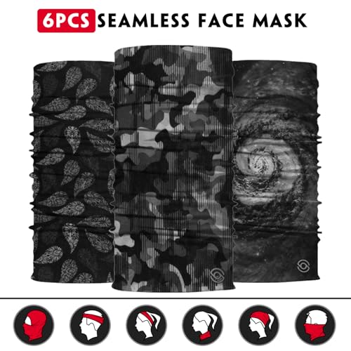 Image of Neck Gaiter for Men Women Headwear Bandana Head Wrap Face Scarf Mask Cover Warmer Balaclava-Seamless & Versatile