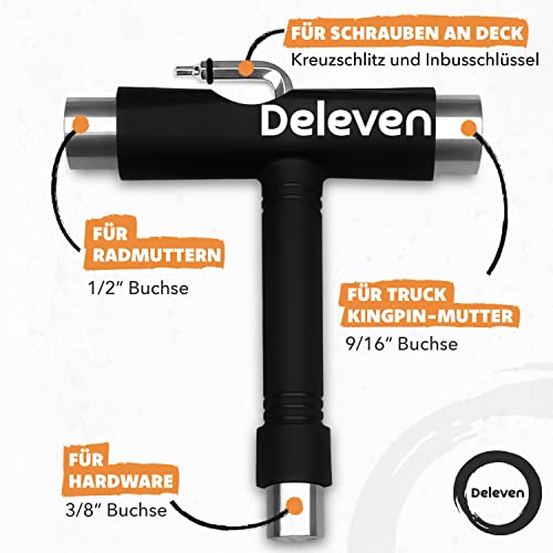 Deleven All-in-One Multifunktions-Leichtgewichtiges Tragbares Skate Tool mit 2-in-1 Inbusschlüssel & Phillips-Schraubendreher - Justiere… – Ansicht 2