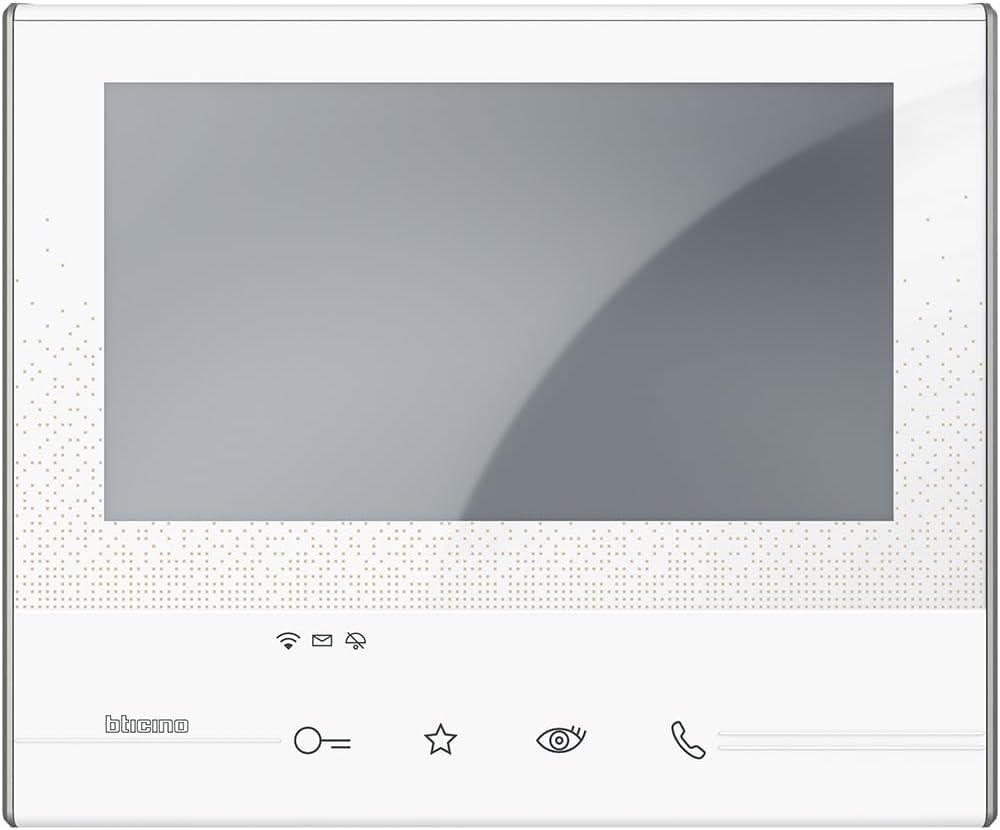 BTICINO "Legrand, Flex ONE 2-Draht Videosprechanlagen WLAN Set mit zwei Classe 300 X13E Innenstellen, 7"" Touchscreen, 105° Weitwinkel Kamera, 363910 & 344642