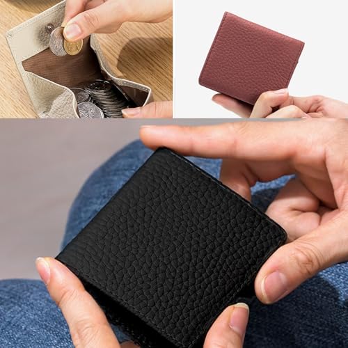 BLOOPIC 小銭入れ コインケース メンズ 財布 本革 ボックス型 ミニ財布 薄い こぜにいれ こいんけーす ボタン式 大容量 小銭いれ 小銭ケース の商品画像 6