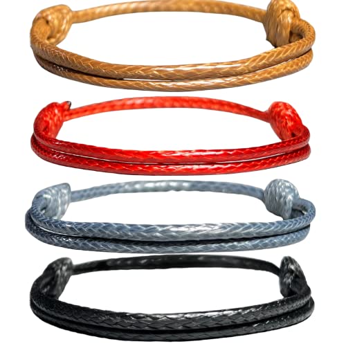 Pulsera gruesa de cuerda de nylon encerada 3mm unisex miniatura 7