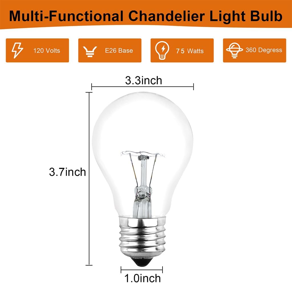 75 watt incandescent light bulbs, incandescent bulb a19 75watt shatter resistant rough service light bulb 75w a19 shape (4pack)