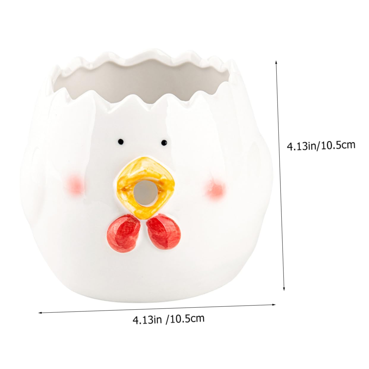 SOLUSTRE Adorable Ceramic Egg Separator Tool Cute Chicken Design for Easy Yolk and White Separation Kitchen Gadget for Cooking and Baking Made of High Grade Material