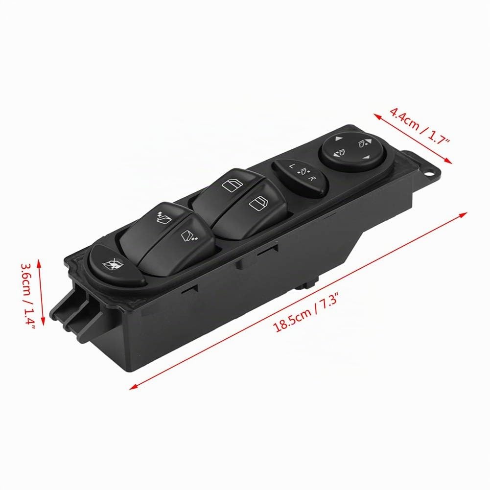 Interruptor regulador de ventana BOROCO Power Master para Mercedes Benz Viano Vito W639 A6395451313