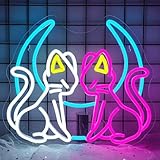 2つの狐LEDネオンサインDimmableランプは寝室のコーヒーショップの壁装飾の誕生日のハロウィーンパーティーの装飾のためのサインを照らします