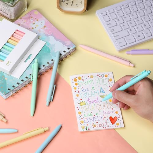 Image of Mr. Pen- Retractable Gel Pens, 12 Pack, Assorted Color Ink | Fine Point 0.5mm, Fast Dry, Smooth Writing, Cute Pens for Drawing, Writing Planner and School Supplies