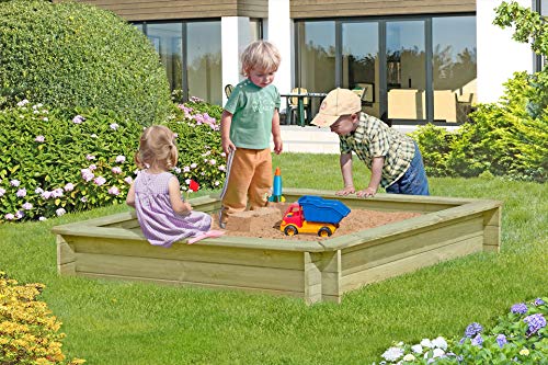 Sandkasten aus Kiefernholz KDI 150x150x25cm Sandkiste Holz Kinder...