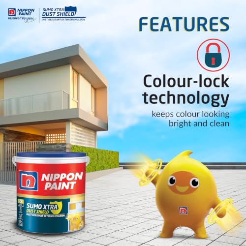 Image of Nippon Paint Sumo Xtra Dust Shield Exterior Emulsion (20L, Timid Pink) - Dirt Pickup Resistant, Colour-Lock, Water Resistant, Low VOC Wall Paint for Exterior Masonry Surfaces - 20 Litre