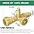 Propane Brass 4 Port Tee Kit Propane Brass Tee Adapter Kit 5FT and 12FT Stainless Braided Hoses Allow for Connection Between Auxiliary Propane Cylinder and Propane Appliances for Tank RV Camping