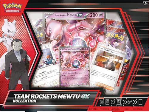 Pokémon-Sammelkartenspiel: Kollektion Team Rockets Mewtu-ex (1 holografische Promokarte, 1 überdimensionale holografische Karte & 4 Boosterpacks) – Bild 3