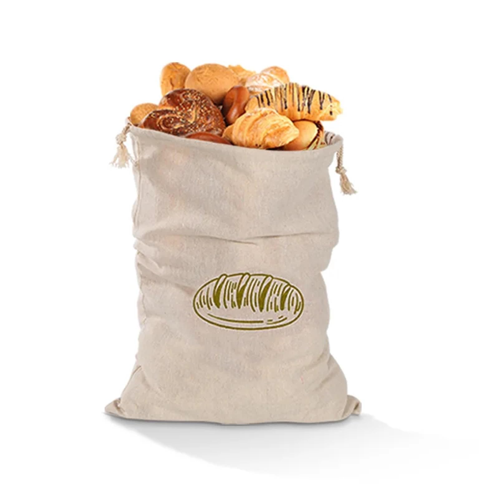 Linen Bread Storage Bag Linen Bread Bag Reusable Drawstring Bag For Loaf Homemade Artisan Storage(40x30cm a)