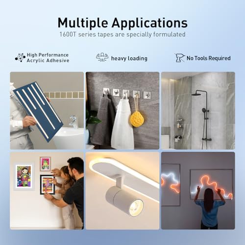 Image of Double Sided Tape Strong White Foam Tape 1 /2 inch x 18Ft Made of 3M Heavy Duty Mounting Tape Waterproof PE Foam Adhesive Strips for Posters Alarm Sensors Window Shades and Other Home Office Deco