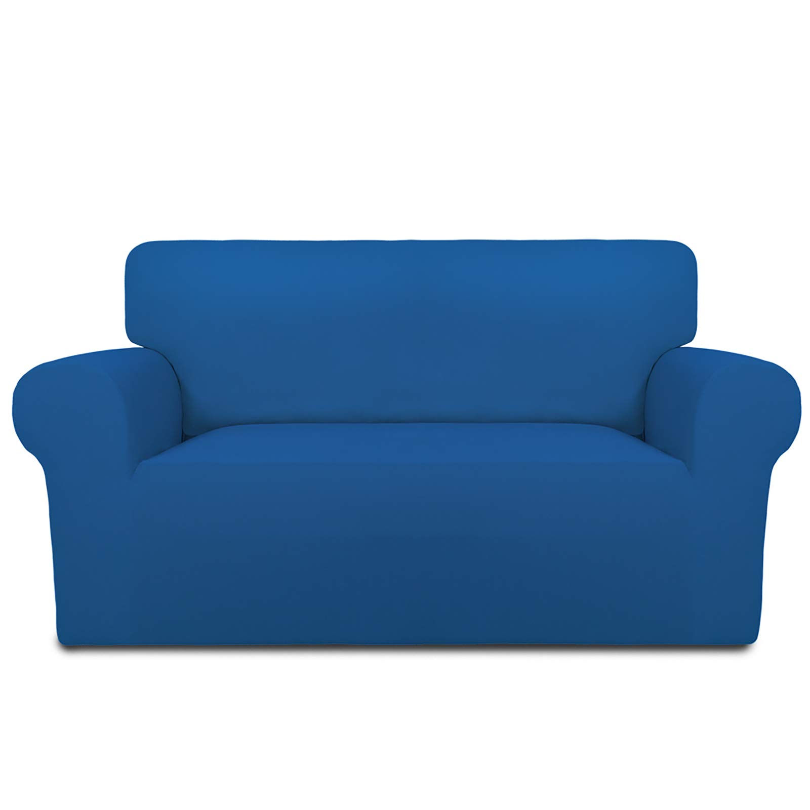 PureFit Super Stretch Chair Sofa Slipcover â€“ Spandex Non Slip Soft Couch Sofa Cover, Washable Furniture Protector with Non Skid Foam and Elastic Bottom for Kids, Pets ï¼ˆLoveseat, Classic Blueï¼‰