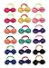 HipGirl 18pc Hair Bow Ponytail Holder, No Metal No Crease Ouchless Terry Elastic Band for Girl Women Baby Teen Kid Toddler Adult, To Match Outfit, Dress (9 Pairs 2.5" Fabric Bow Tie Bow Pony Holders)