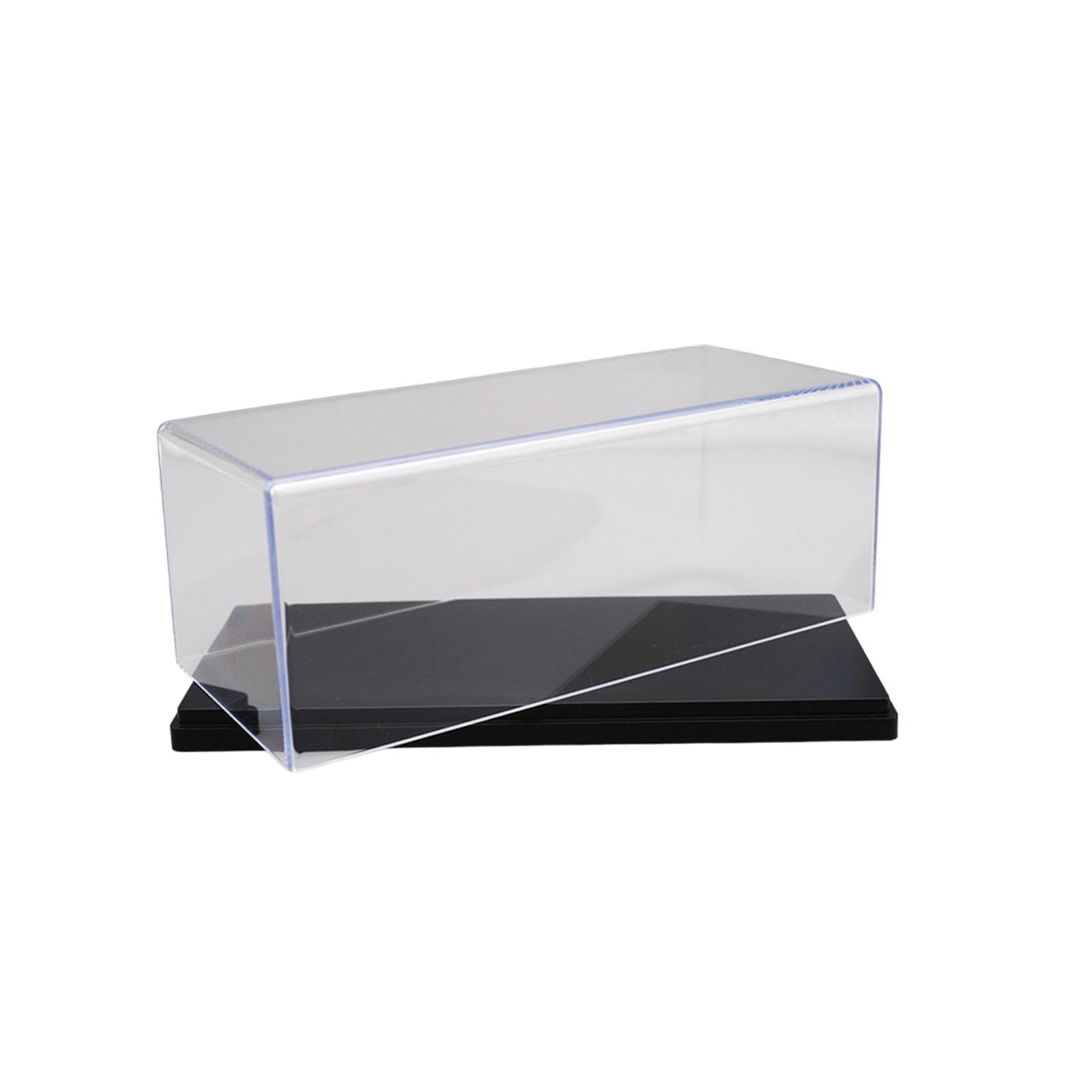 perfk Boîte de Protection en Plastique Transparent pour Voitures Miniatures 1:43, Vitrine élégante pour Collectionneurs , Noir 15x7.6x6.3cm