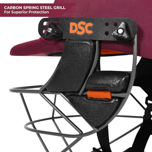 Image of DSC Punch Cricket Helmet for Mens, Colour - Maroon, Size - Medium