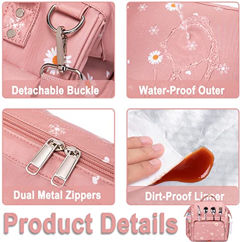 Weitars Lunch Bag For Women,Cute Lunch Bag For Work Inuslated Lunch Box,Wide-Open Lunch Cooler Purse With Removable Shoulder Strap With Multi-Pocket,Lunch Tote Bag For Work Picnic Hiking Beach #TOP2