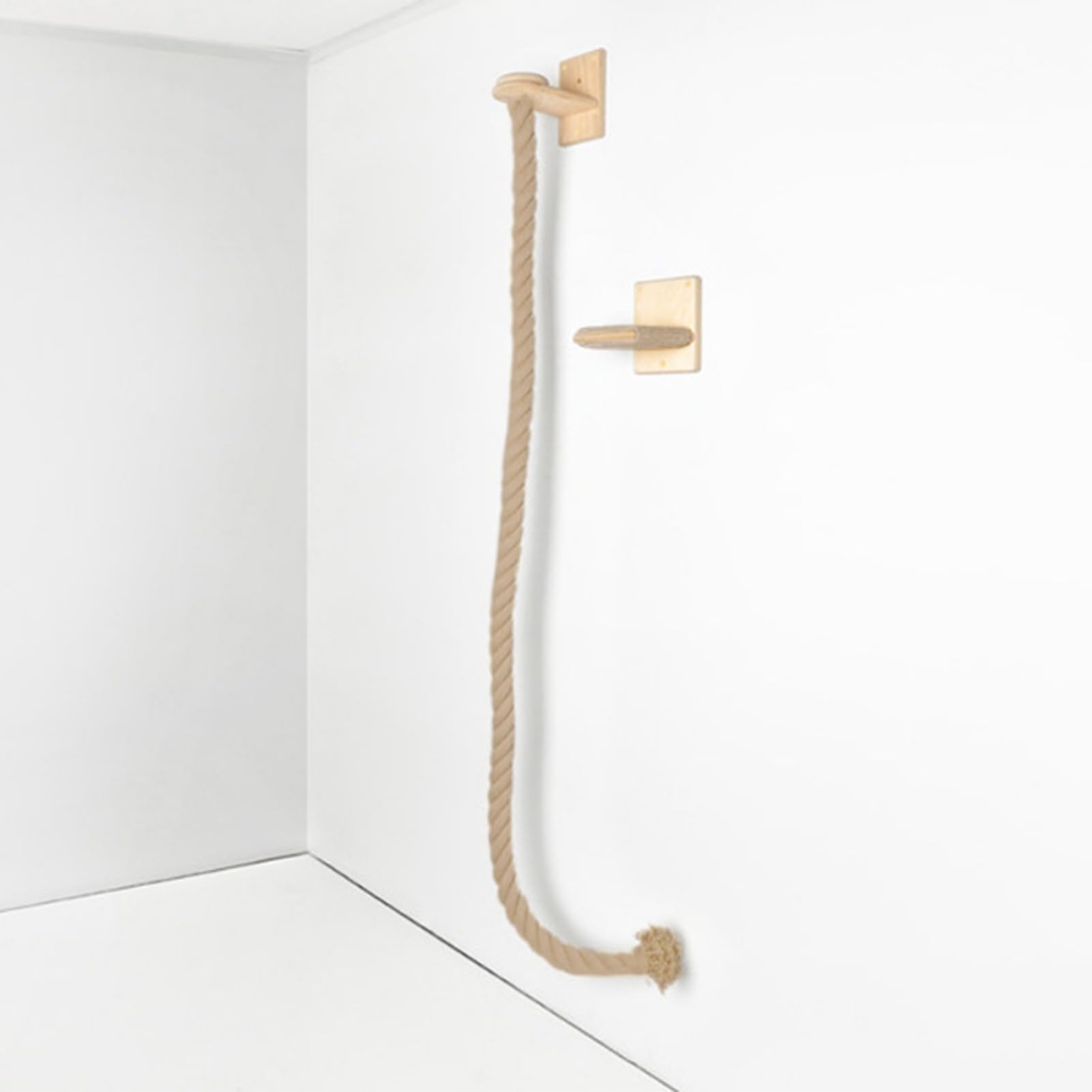 Katzen Kletterseil Wand, 173x19x12cm Klettertau Katzen, Wandmontierte Klettertau, Katzensprungkissen, Kratzleiter Zum Krallenschleifen Wandmontierte Katzensprungsregale Für Schlafzimmer