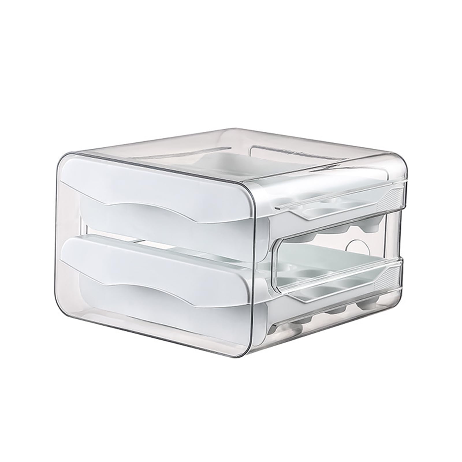 HDOYTXXM Perspective Refrigerator Oocyte Container Stackable Double Builder Plan 32 Individual Compartments Permanent PET Kitchen Drawer Structure