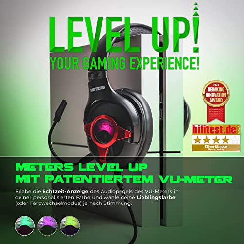 image for METERS® M-Level-UP Carbon Gaming Headset with Innovation VU Meter, 7.