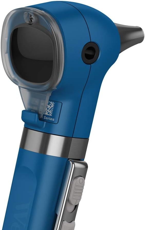 Welc Allyn Pocket LED Fiber-Optic Otoscope with AA Battery Handle (Blue)