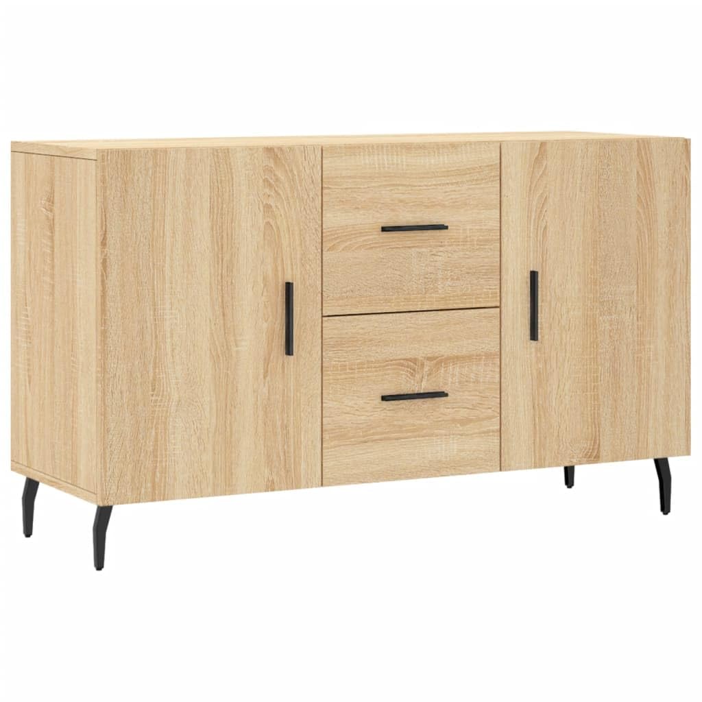 Vidaxl Sonoma Oak Sideboard, Side Cabinet With Doors, Storage Cabinet For Living Room Office, Cupboard, Modern Style, Modern Style, Engineered Wood