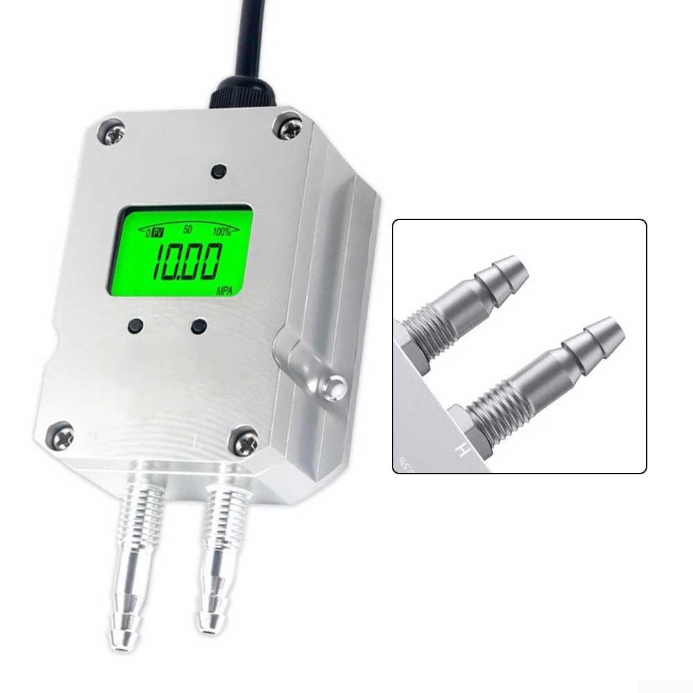 Sensor de presión diferencial, transmisor de presión de viento con pantalla LCD para monitoreo HVAC (0-500Pa)