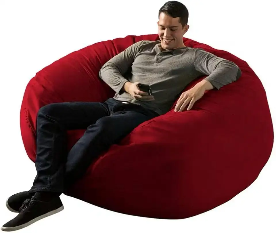 Puff Gigante Redondo140x20 Sem Enchimento Suede Premium Linha Gold