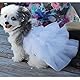 DELIFUR Weißes Hochzeitskleid für Hunde, Prinzessin, modisch, für kleine und mittelgroße Hunde(S)