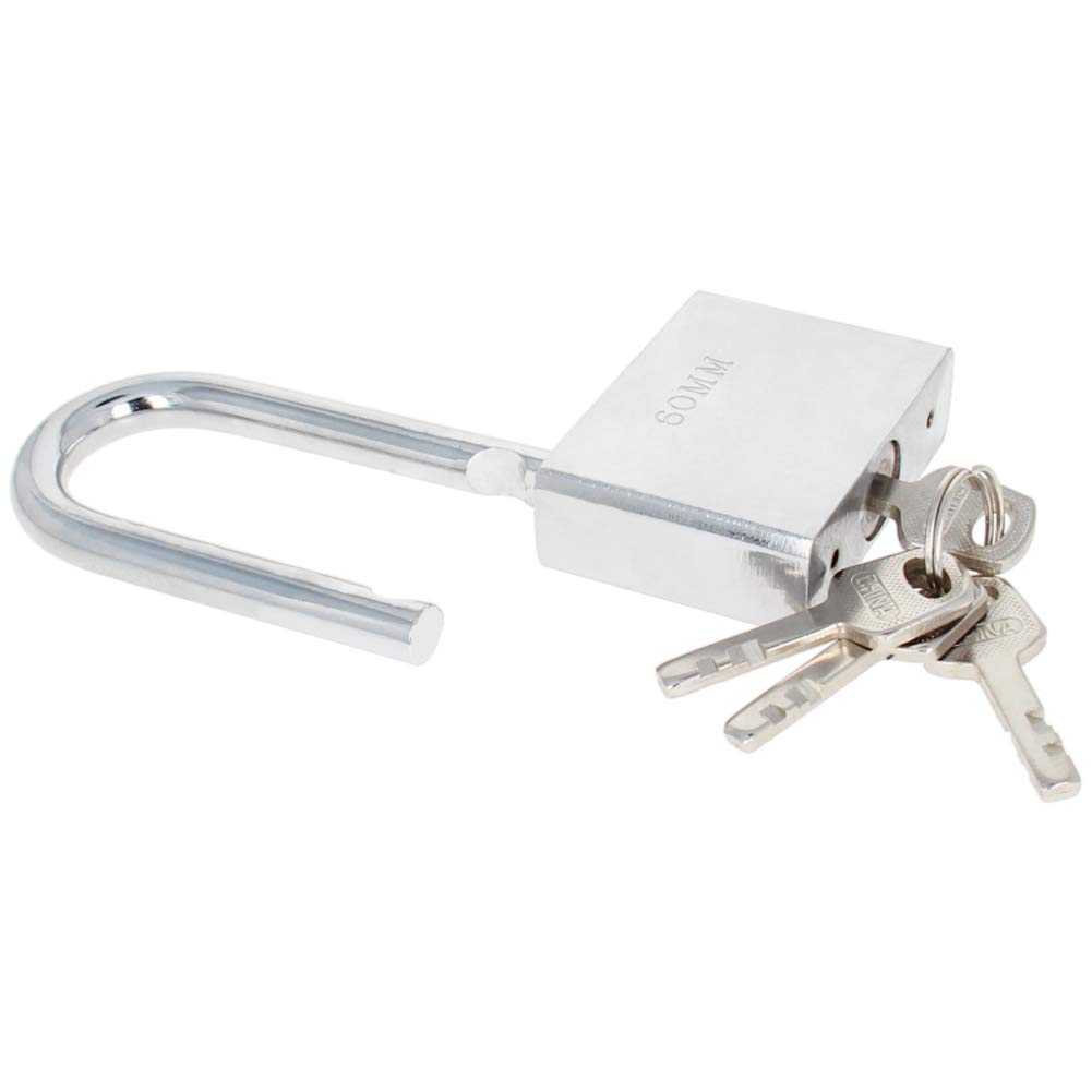 MroMax lucchetto con chiave anti ruggine lucchetto impermeabile per uso esterno, 7,1 cm di larghezza, con chiave uguale – corpo in acciaio e grillo 1 pz
